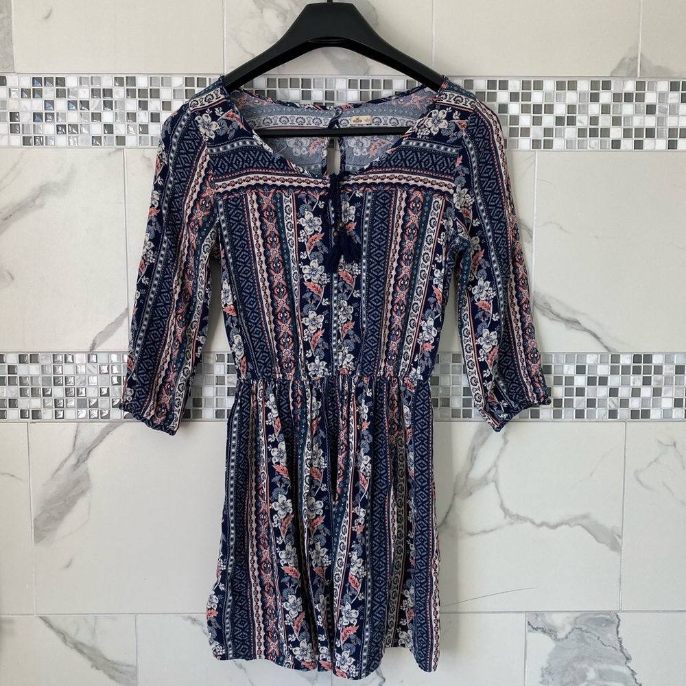 Hollister Long Sleeve Floral Dress